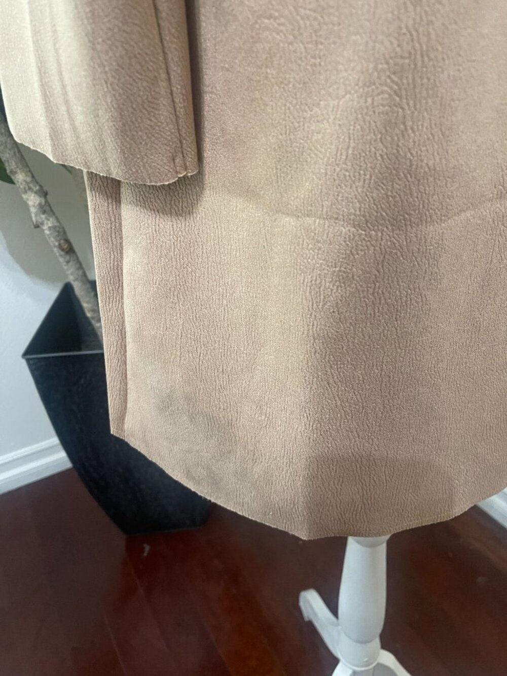 Olivia Grey XL Camel Textured Long Open Front Coat NWT Flaw - Picture 13 of 13